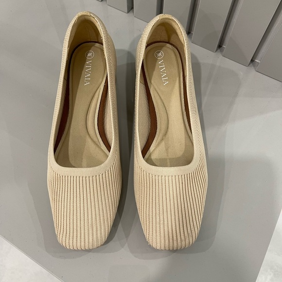 Vivaia Melody Square-Toe Chunky Heels Beige size 36.5 - Picture 3 of 8